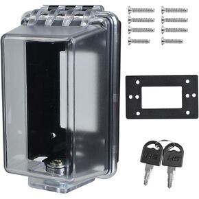 Baby Safety Outlet Cover Box-Key Lock for Much Better Toddler Proofing,Easier Operation,Simple 4 Step Install with Included Screws,Suitable for all Standard Electrical Outlets and Wall Switch in Saudi Arabia