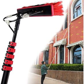 12.39 Ft Extendable Water Fed Pole Kit Window Cleaning Brush & Solar Panel Cleaner Outdoor Spray Washer Tool for Effortless Cleaning in Saudi Arabia