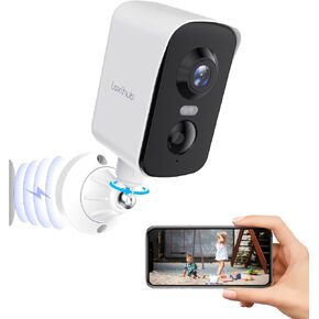 Arenti 340° Pan Wireless Security Camera Outdoor Magnetic, 3MP Battery Powered Wireless Camera for Home Security, Full-Color Night Vision, PIR AI Detection, 2-Way Audio, 2.4G WiFi Works with Alexa in Kuwait