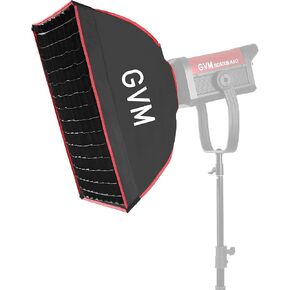 GVM صندوق إضاءة مستطيل مع حامل بوينز، شبكة على شكل قرص العسل مقاس 15.75 × 23.6/40 × 60 سم، معدل ضوء التصوير الفوتوغرافي الاحترافي لتصوير المنتجات والصور الشخصية in Kuwait