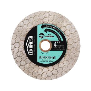 4.5 in Diamond Blade for Angle Grinder, 5/8"-11 Thread | For porcelain, ceramic, marble and granite cutting with light grinding; dry or wet use, multiple shallow passes recommended in Saudi Arabia