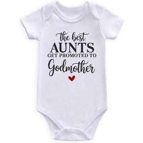 best Aunts get promoted to godmother baby bodysuit god mother presents in Kuwait