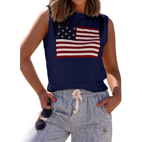 Ezbelle Crop Sweater Womens Summer Tank Tops Flag American Shirts USA Clothes in Saudi Arabia