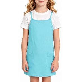 Girls Dress with Short Spaghetti Straps Girls Romper Dress for Kid Age 5-15 | One Piece Romper Dresses for Girls,Summer Casual Kids Romper Dress with Pockets,Soft Solip Youth Athletic Dress in Kuwait