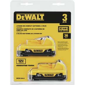 DEWALT 12V MAX* Batteries, 3.0-Ah, 2-Pack (DCB124-2) in Kuwait