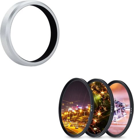 JJC AR-X100 Metal Lens Filter Adapter Ring & 49mm Variable Star Filter(4 Points 6 Points 8 Points) for Fuji Fujifilm X100VI X100V X100F X100T X100S X100 Camera in Kuwait