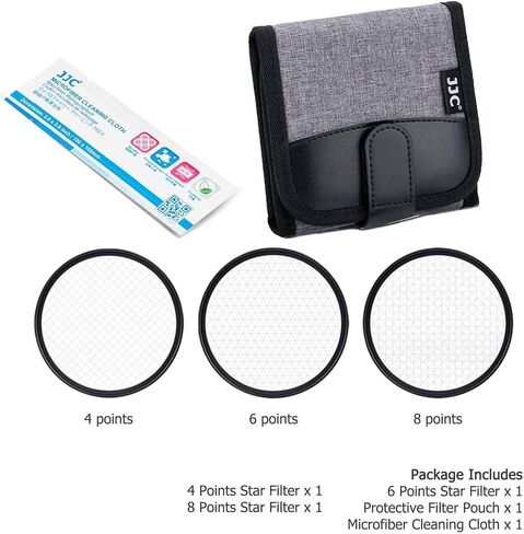 JJC AR-X100 Metal Lens Filter Adapter Ring & 49mm Variable Star Filter(4 Points 6 Points 8 Points) for Fuji Fujifilm X100VI X100V X100F X100T X100S X100 Camera in Kuwait