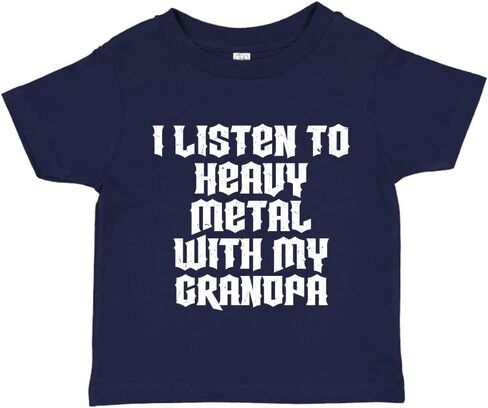 I Listen to Heavy Metal with My Grandpa Baby One Piece Or Toddler T-Shirt in Kuwait