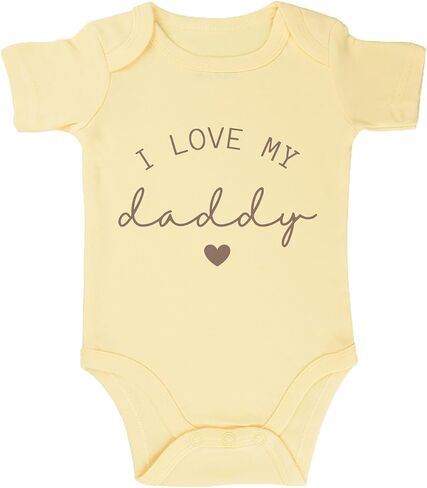 listery I Love My Daddy Baby Clothes I Love Daddy Bodysuit For Baby Dad Romper Clothes Unisex in Kuwait