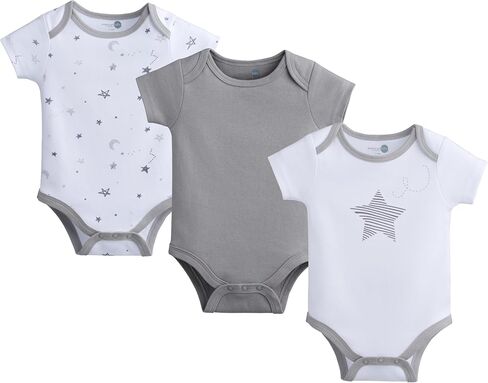 American Baby Company Unisex 3-Pack 100% Cotton Short Sleeve Bodysuit in Kuwait