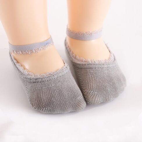 5 Pairs Baby Girls Lace Socks Newborn Soft Cotton Princess Mary Jane Dress Socks Infant Toddler Non Slip Socks in Saudi Arabia