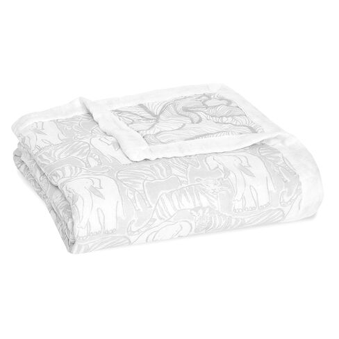 aden + anais Silky Soft Dream Blanket, 100% Viscose Bamboo Muslin Baby Blankets for Girls & Boys, Nursery Crib Blanket, Shower & Registry Gift, Culture Club - Animal Kingdom in Kuwait