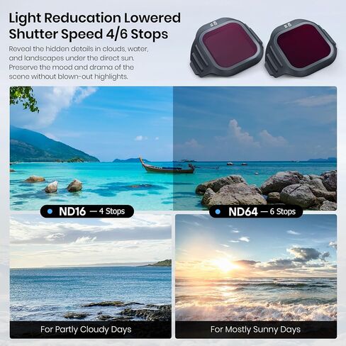 STARTRC ND/CPL Filter Set for DJI Mini 5 Pro Accessories, 3 Pack Filters ND16/64/CPL Mini 5 Pro Drone Lens Filters, Multi Coated HD Optical Glass in Kuwait
