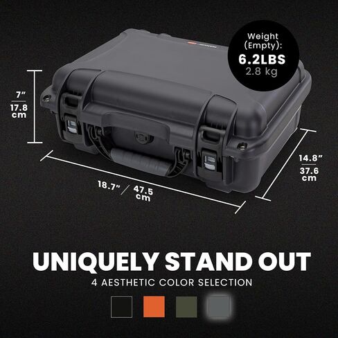 NANUK 925 DJI Mavic 4 Pro Creator Combo - Waterproof Hard Case with Drone Foam Insert, Crushproof, Portable Travel Case, Made in Canada (18.7"x 14.8" x 7") - Graphite in Kuwait