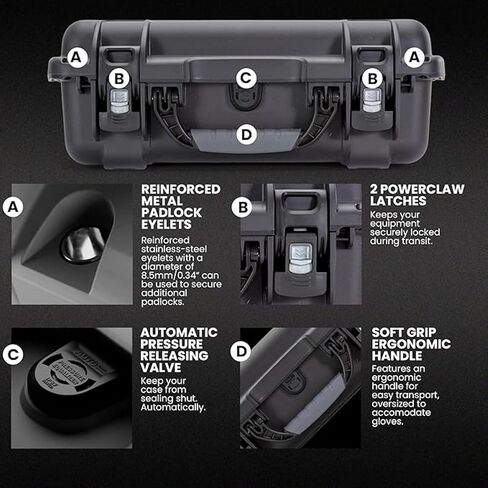 NANUK 925 DJI Mavic 4 Pro Creator Combo - Waterproof Hard Case with Drone Foam Insert, Crushproof, Portable Travel Case, Made in Canada (18.7"x 14.8" x 7") - Graphite in Kuwait