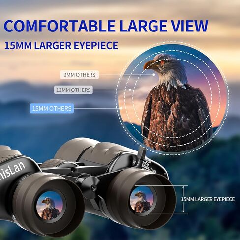 10-30x50 HD Zoom Binoculars for Adults with High-Powered & Image Stabilization - Waterproof, Clear Low-Light Vision Binos for Bird Watching, Hunting, Travel, Cruise Ship Use in Kuwait
