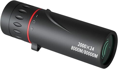 Mini Telescope for Adults,with Clips 2000X24 Monocular Focus Optics Telescopes onocular Power Monocula Waterproof8000M/80000M for Sporting Events,Concerts,Camping,Scope,Travelling,Black in Kuwait