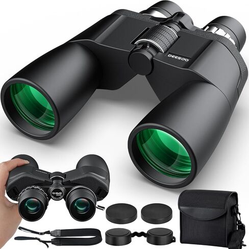 12-36x50 Zoom Binoculars for Adults High Powered Binoculars Hunting | Clear Low Light Vision, Large View, High Definition, BAK4 Prism, FMC, Easy Focus, Concert, Cruise Ship, Travel Hiking, Opera in Kuwait