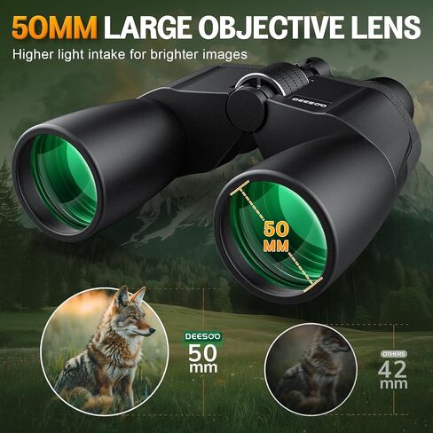 12-36x50 Zoom Binoculars for Adults High Powered Binoculars Hunting | Clear Low Light Vision, Large View, High Definition, BAK4 Prism, FMC, Easy Focus, Concert, Cruise Ship, Travel Hiking, Opera in Kuwait