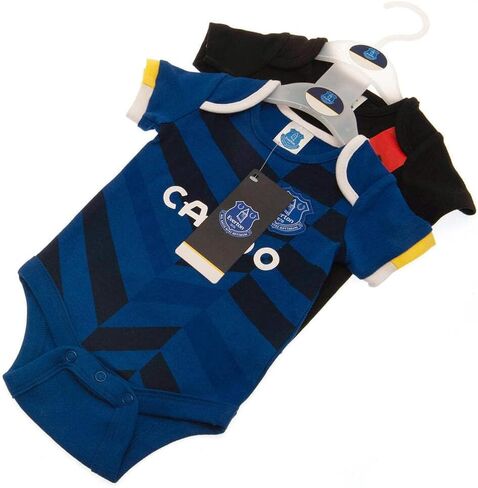 Brecrest EPL Everton Set of 2 Cute Baby Bodysuits - Authentic EPL (6-9 Months) in Kuwait