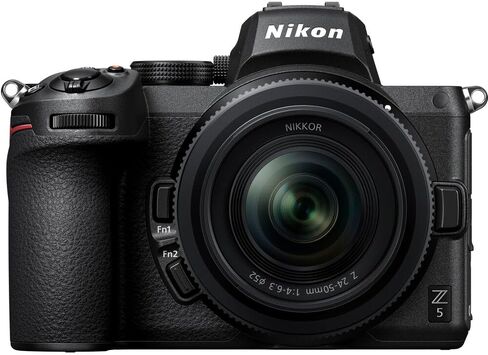Nikon Z5 Mirrorless Full Frame Camera with NIKKOR Z 24-50mm Zoom Lens + Memory Card Wallet + 64GB Memory Card + Hand Strap + 3 Piece Filter Kit + More in Kuwait