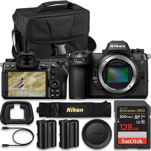 Nikon Z6 III | Nikon USA Model | Mirrorless Camera Body Only + 128 GB Memory + Extra Battery + Camera Carrying Case (11pc Bundle) in Saudi Arabia