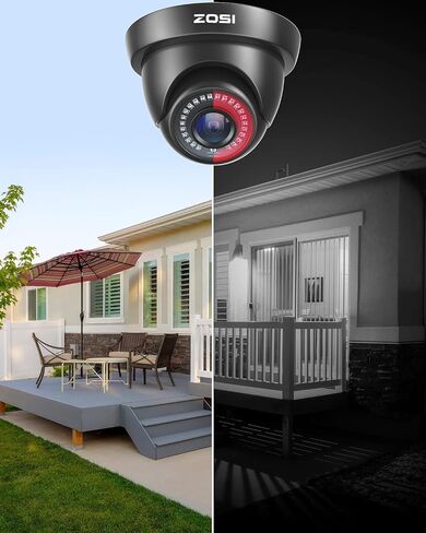 ZOSI 4 Pack 1080P 1920TVL HD-TVI Dome Security Cameras,Night Vision,2MP Indoor Outdoor Home Surveillance CCTV Camera for 1080P/5MP/4K TVI Analog DVR in Kuwait