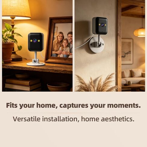 JOOAN 2K Indoor Outdoor Security Camera, 2.4G WiFi, IP66 Waterproof, Motion Detection, 2-Way Audio, Color Night Vision, for Baby/Elderly/Cat/Dog, Multi-User Shared, Local & Cloud Storage, Plug-in in Kuwait