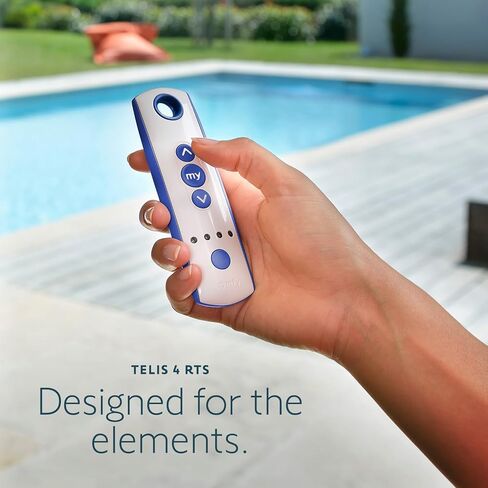 somfy Telis 4 RTS Patio Remote - 5-Channel - Replacement Remote for Outdoor Blinds & Shades - Programmable My Function - Blue and Gray Finish - #1810645 in Kuwait