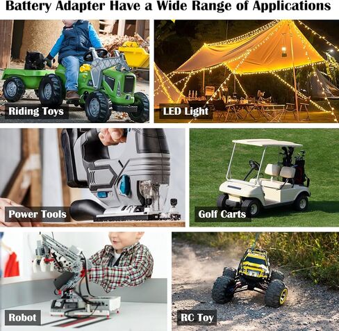 2 Packs for Power Wheel Adapter Compatible with Makita 18V Battery Adapter Converter Upgrade Kit with Fuse & Switch & Wire Terminals 12AWG Wire Battery Connector for DIY Ride On Truck and Rc Toys in Kuwait