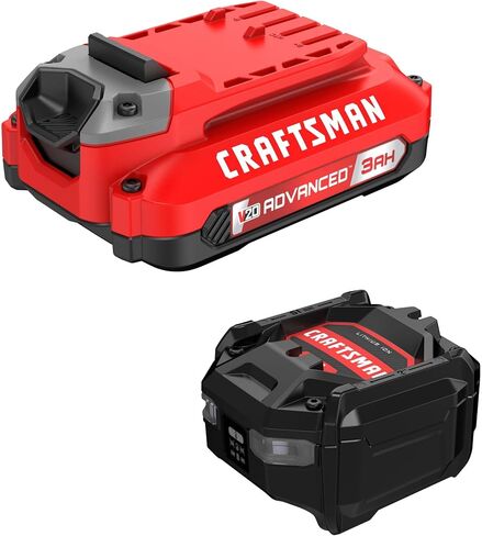 CRAFTSMAN V20 3 Ah Advanced Battery Starter Kit, Includes V20 Battery and Charger (CMCB2103-CK) in Kuwait