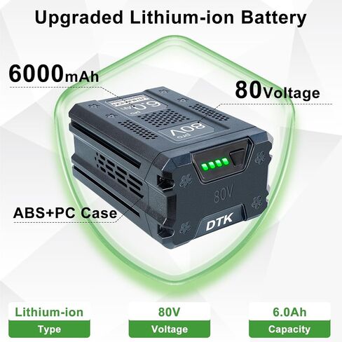 DTK 6Ah Long Lasting Batteries Replacement for Kobalt 80V Battery Ultra-High Capacity 6000mAh KB2580-06 KB680-06 Cordless Power Tools KB280-06 in Kuwait