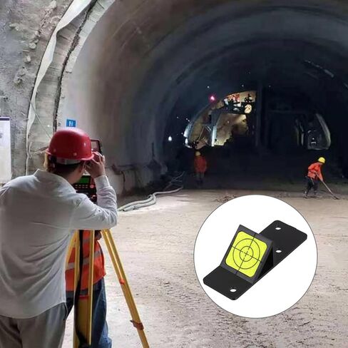Hemoton Mini Survey Reflector Prism for Total Stations, Plastic Material with 45-Degree Angle, Highly Visible and Precise Measurements, for Bridge Construction and Architecture in Saudi Arabia