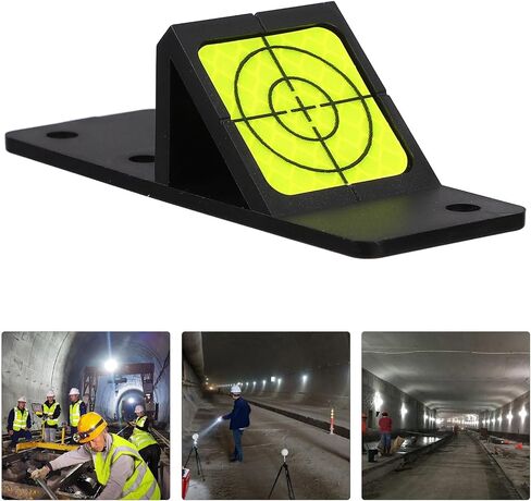 Hemoton Mini Survey Reflector Prism for Total Stations, Plastic Material with 45-Degree Angle, Highly Visible and Precise Measurements, for Bridge Construction and Architecture in Saudi Arabia