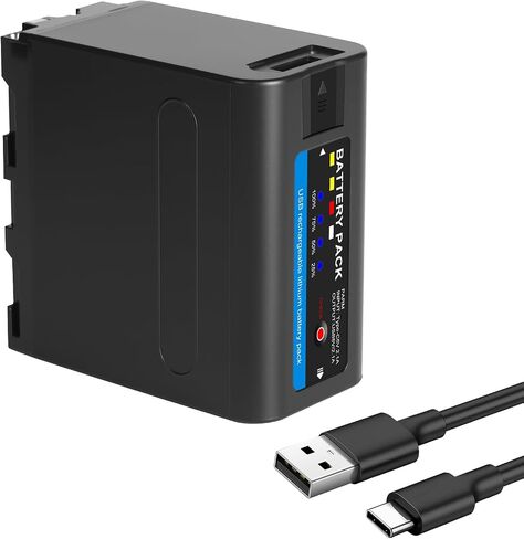 NP-F970 Battery Replacement, High Capacity Li-ion Battery with USB Output LCD Display for Sony NP-F980 NP-F970 NP-F975 NP-F960 NP-F930 NP-F770 NP-F750 NP-F570 NP-F550 NP-F530 NP-F330 in Saudi Arabia