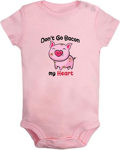 iDzn Don't Go Bacon My Heart Funny Rompers, Newborn Baby Bodysuits, Infant Jumpsuits, Kids Short Clothes, Novelty Outfits in Kuwait