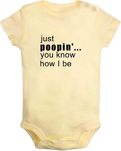 iDzn Just Poopin' You Know How I Be Funny Rompers, Newborn Baby Bodysuits, Infant Jumpsuits Outfits, Kids Short Clothes in Saudi Arabia