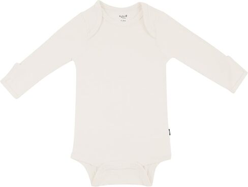 KYTE BABY Unisex Long Sleeve Bodysuit, Rayon Made from Bamboo (Preemie, Oat) in Kuwait