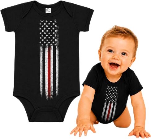 Wild Bobby Military Baby Clothes Bodysuit – Army Clothes for Boys & Girls, Patriotic Infant Baby Creeper Outfit in Kuwait