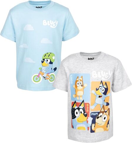 Bluey Boys' Short Sleeve T-Shirt 2-Pack Toddler to Little Kid in Kuwait