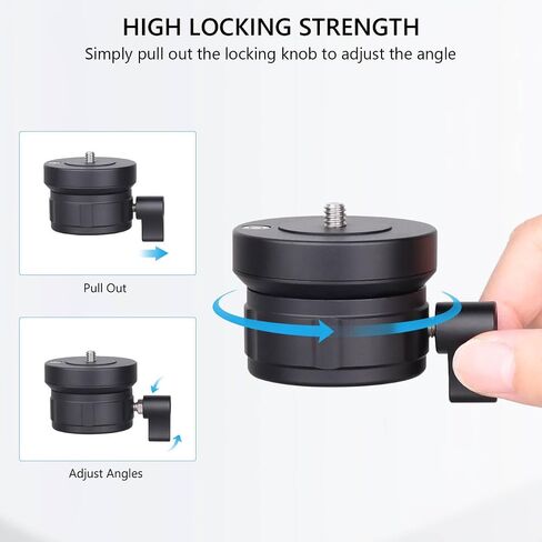 ARTCISE Tripod Leveling Base Camera Leveler, Bubble Level Aluminum Adjusting Plate with 1/4" 3/8" Mounting Screw Tripod Head Compatible with DSLR Camera Camcorder in Kuwait