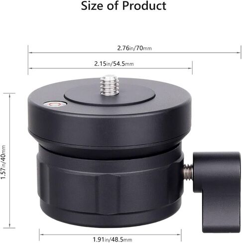 ARTCISE Tripod Leveling Base Camera Leveler, Bubble Level Aluminum Adjusting Plate with 1/4" 3/8" Mounting Screw Tripod Head Compatible with DSLR Camera Camcorder in Kuwait