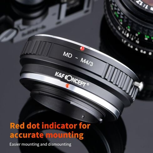 K&F Concept Lens Mount Adapter Compatible with Minolta MD Mount Lens to Micro 4/3 Mount Camera in Kuwait