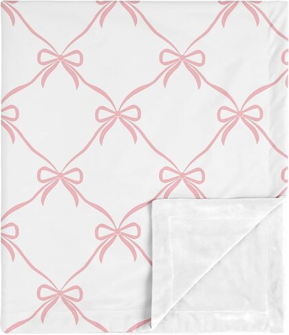 Sweet Jojo Designs Shabby Chic Rose Flower Watercolor Floral Baby Girl Receiving Security Swaddle Blanket for Newborn or Toddler Nursery Car Seat Stroller Soft Minky - Lavender Purple, Pink and Grey in Kuwait