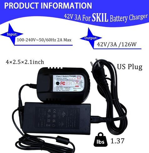 40V 3A for Skil SC5364-00 SC5376C-00 Battery Charger to Charge 40v Battery BL0460C-11 BL4713C-11 BY8605-00 BY8705-00 BY8708-00 BY8723C-00 BY8708C-01 in Kuwait