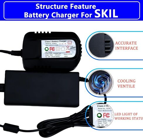40V 3A for Skil SC5364-00 SC5376C-00 Battery Charger to Charge 40v Battery BL0460C-11 BL4713C-11 BY8605-00 BY8705-00 BY8708-00 BY8723C-00 BY8708C-01 in Kuwait
