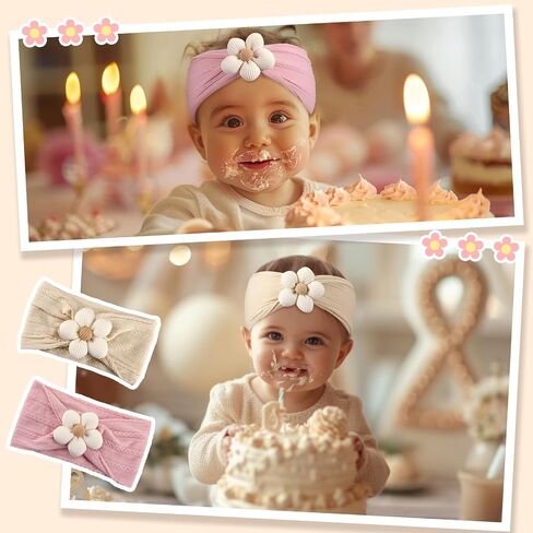 6 Pcs Baby Flower Headbands Baby Props Photography Wrap Kit Newborn Photography Props 67 x 35 inch Soft Hairbands Hair Accessories for Boy Girl Newborn Outfits Infant Toddler in Kuwait