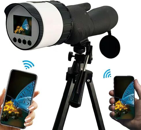 Eujgoov WiFi Electronic Eyepiece Digital Eyepiece Camera 4MP 2K HD with 2 Inch Screen 2000mAh Battery for Telescope Microscope Photography Bird Watching in Kuwait