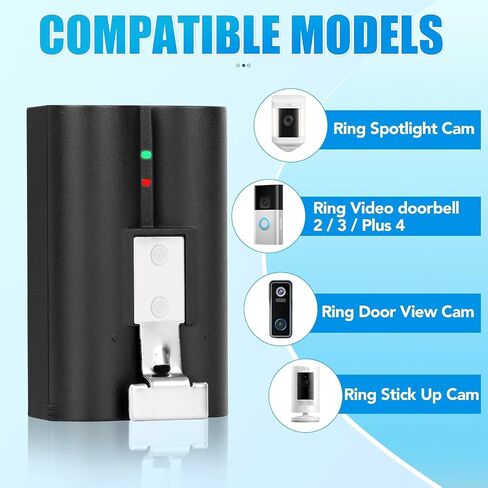 YUELAN 2-Pack 7200mAh Replacement Battery for Ring Doorbell Camera | 7200mAh Rechargeable Camera Batteries for Ring Video Doorbell 2/3/3 Plus/4, Spotlight Cam, Stick Up Cam Battery in Kuwait