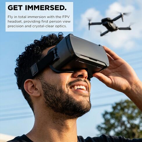 Vivitar SkyVision 4K Ultra HD GPS Foldable Video Drone DRCSC5-BLK Bundle with Sandisk Ultra microSDXC 128GB Memory Card, Drone Landing Pad 31.5-inch with Case and Deco Essentials Sling Backpack in Kuwait